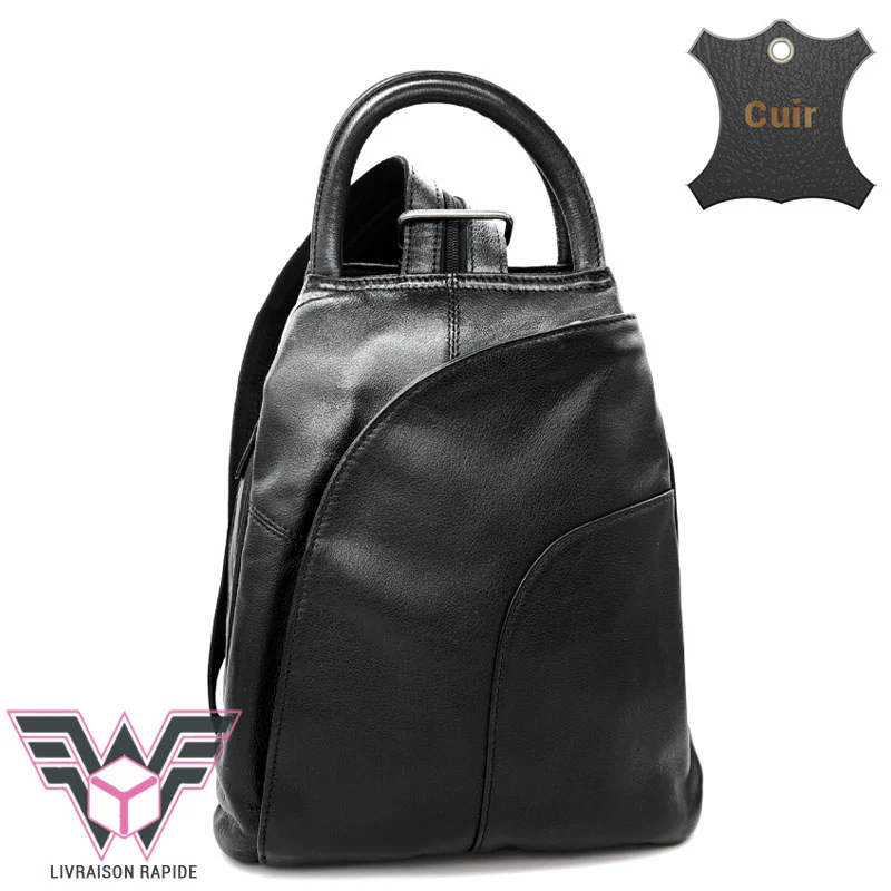 Oda sac à dos cuir convertible bandoulière – Image 2