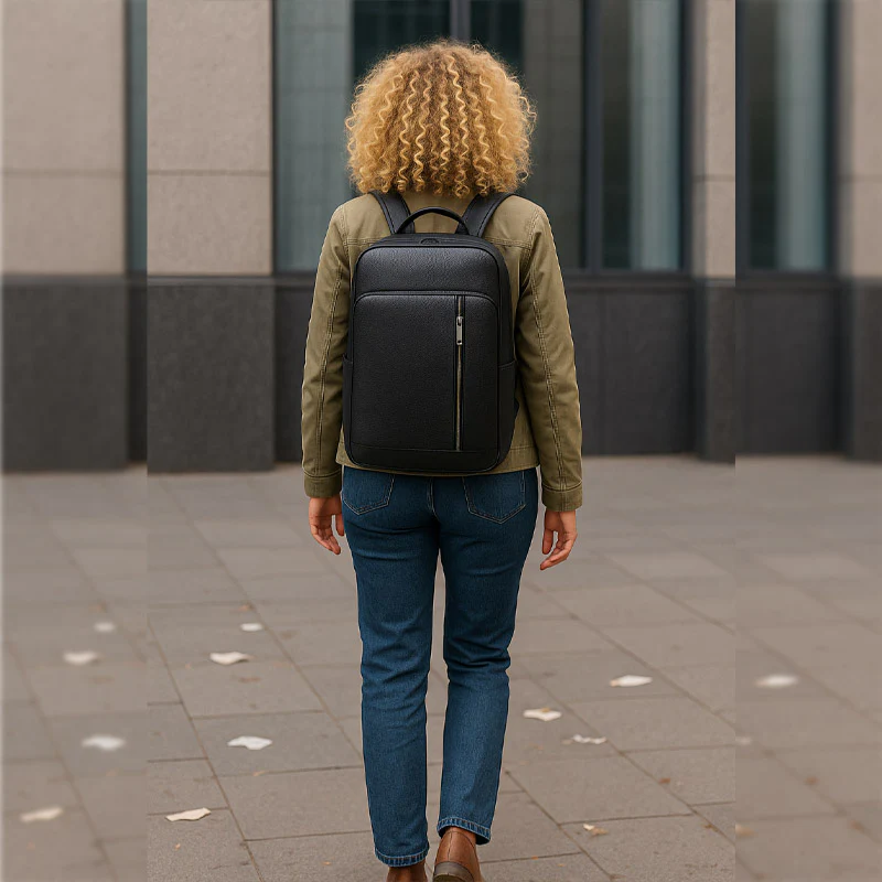 Calvin sac à dos cuir femme ordinateur – Image 5