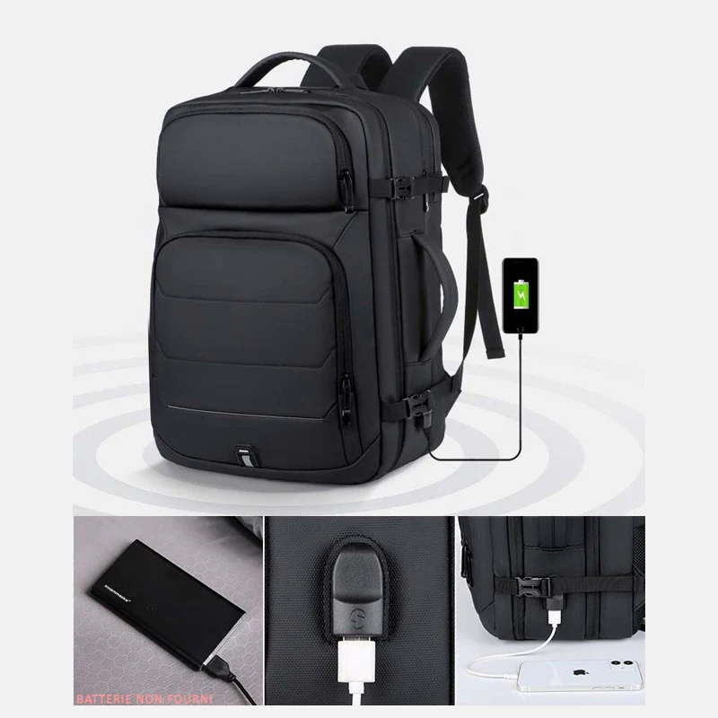 Helio sac à dos extensible unisexe noir – Image 9