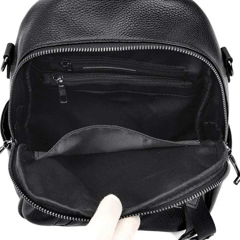 Dark sac à dos femme cuir noir – Image 8