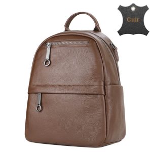 Polo sac à dos cuir femme