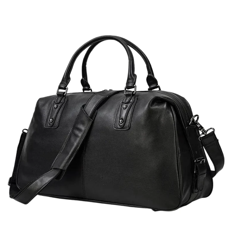 Sac à Main Homme Cuir Noir – Image 2