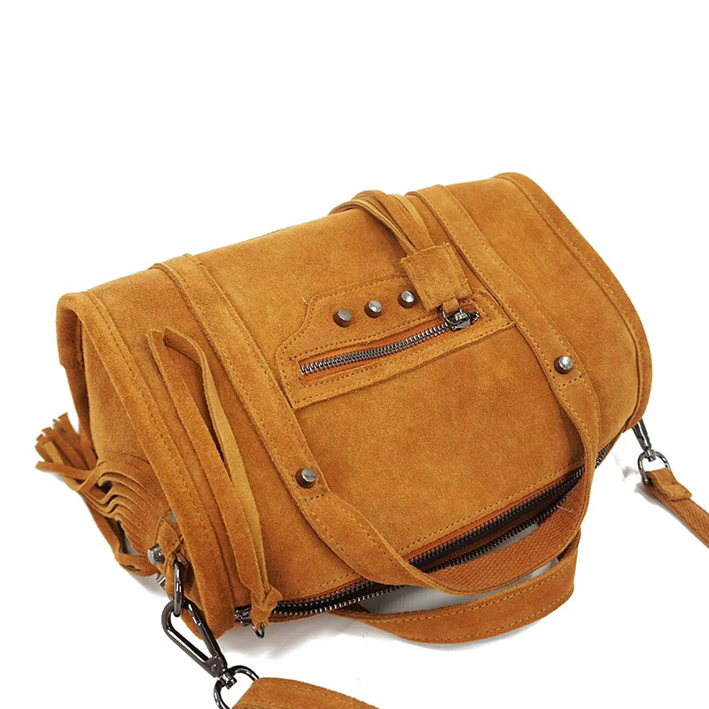 Savanah sac à main cuir velours – Image 4