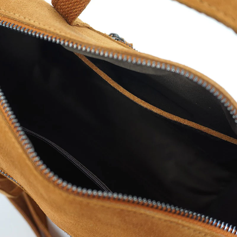 Savanah sac à main cuir velours – Image 7