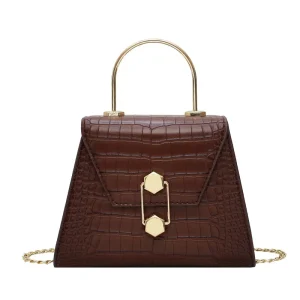 Sac Bandoulière Femme Effet Croco