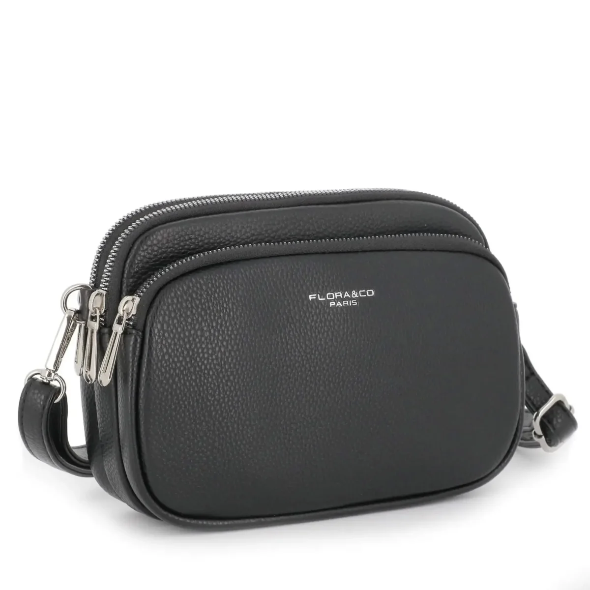 Sac de ville bandoulière multipoches Noir – Image 3