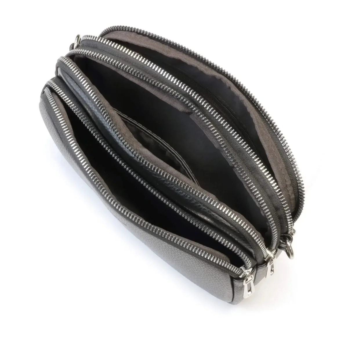 Sac de ville bandoulière multipoches Noir – Image 7