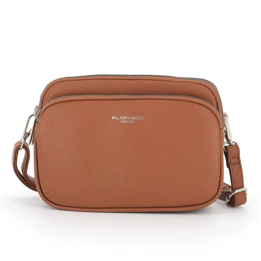 Sac de ville bandoulière multipoches Camel – Image 2