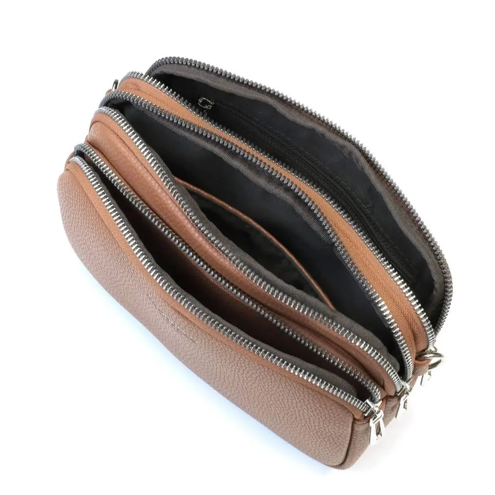 Sac de ville bandoulière multipoches Camel – Image 7