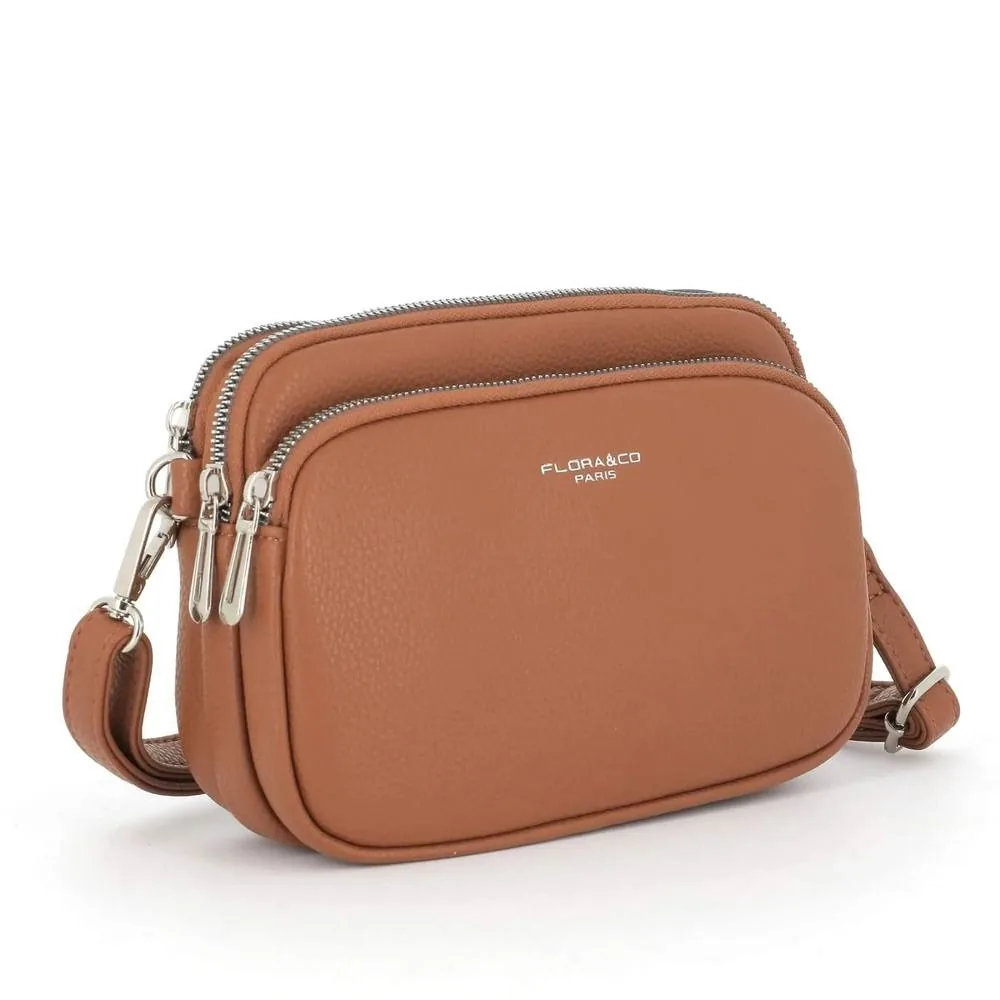 Sac de ville bandoulière multipoches Camel – Image 3