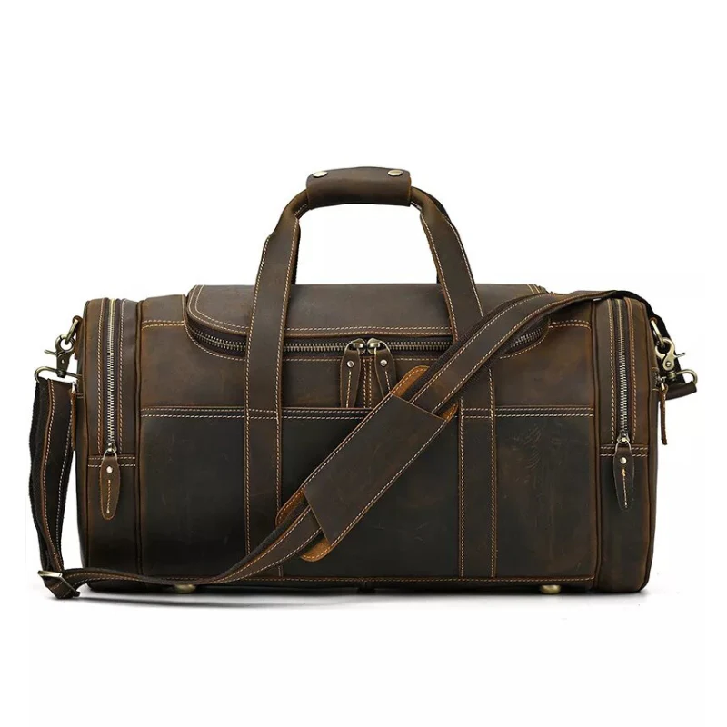 Sac Voyage Polochon Cuir – Image 2