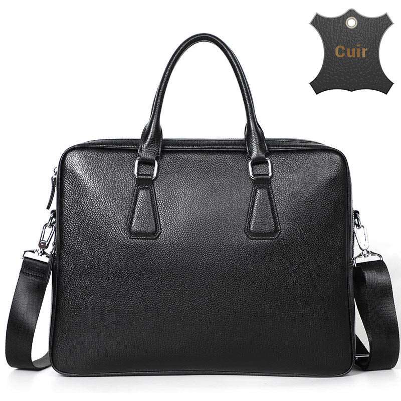 Aren sacoche ordinateur cuir unisexe