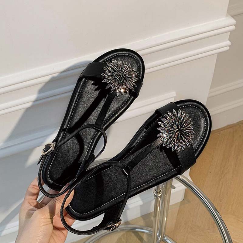 Sandales Plates Années 50 Noires – Image 3