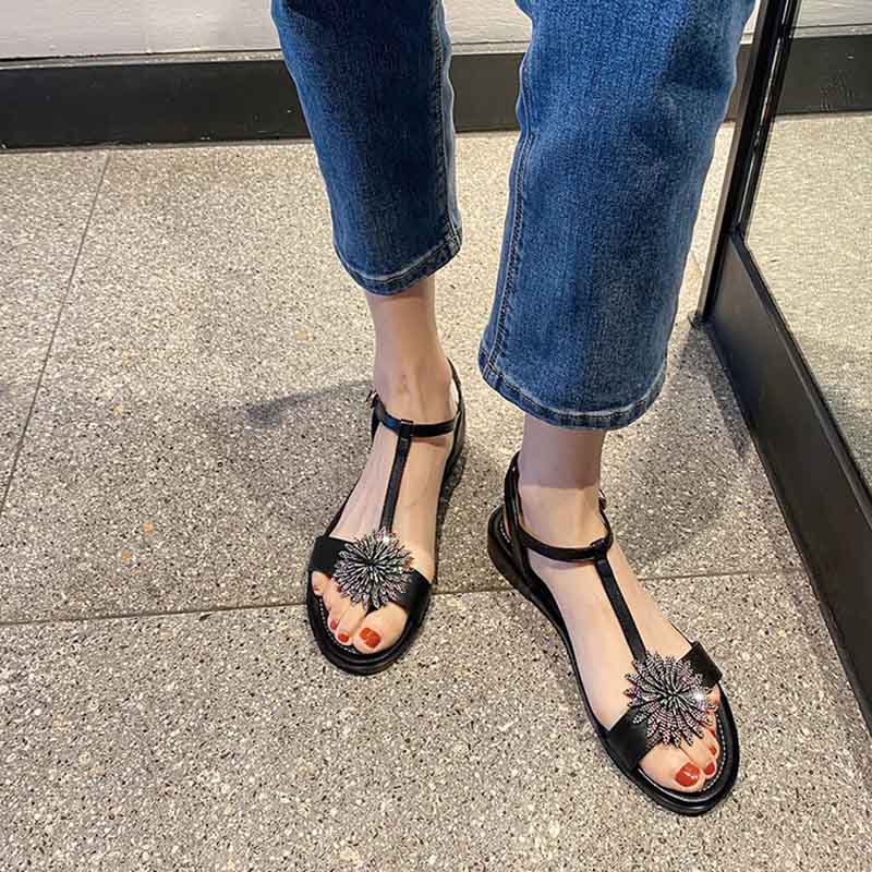 Sandales Plates Années 50 Noires – Image 4