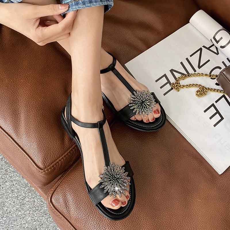 Sandales Plates Années 50 Noires – Image 5