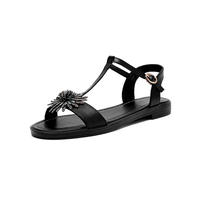 Sandales Plates Années 50 Noires – Image 2