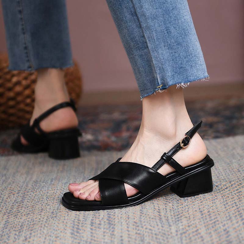 Sandales Retro Années 50 Noires – Image 3