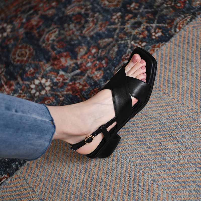 Sandales Retro Années 50 Noires – Image 4